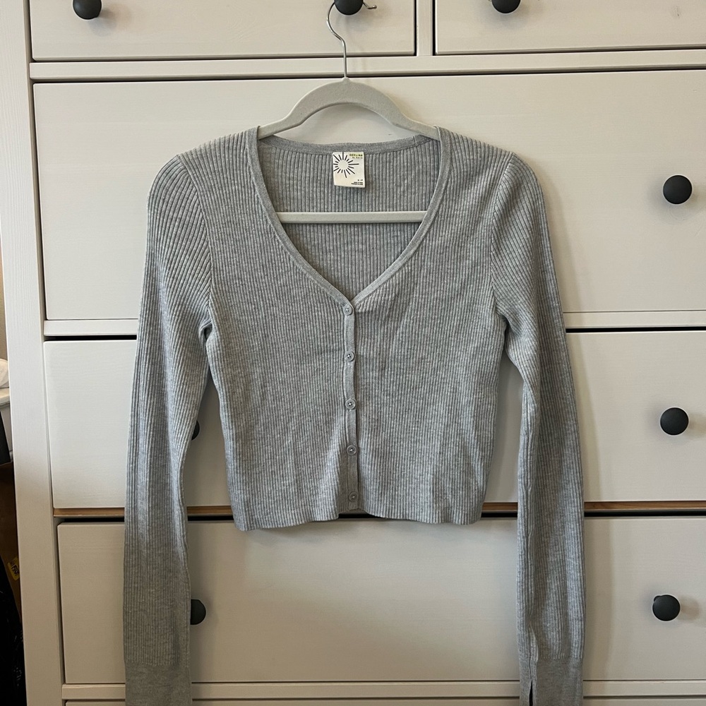 Aerie Ribbed Button-Up Top
